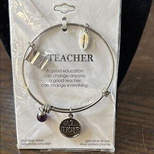 Unwritten Silver Teacher Charm Bracelet